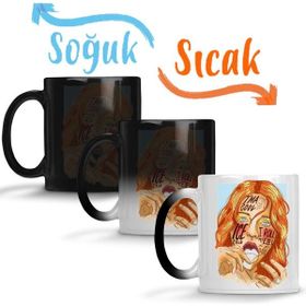 Baskı Dükkanı Cool Girl Sihirli Porselen Kupa