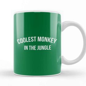 Baskı Dükkanı Coolest Monkey In The Jungle Kupa Bardak