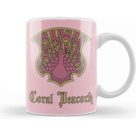 Baskı Dükkanı Coral Peacock Badge Black Clover Kupa Bardak