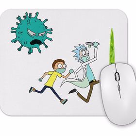 Baskı Dükkanı Corona With Ricky ve Morty Mouse Pad
