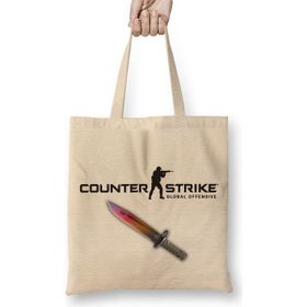 Baskı Dükkanı Counter Strike Cs Go Fade Knife Bez Çanta