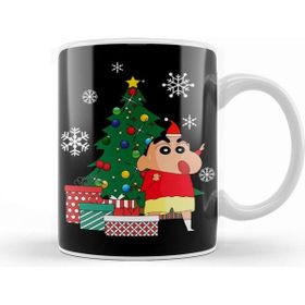 Baskı Dükkanı Crayon Shin Chan Around the Christmas Tree Kupa