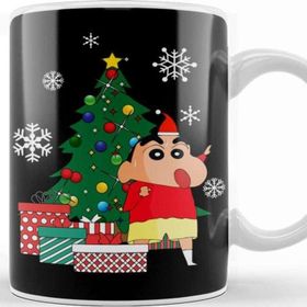 Baskı Dükkanı Crayon Shin Chan Around the Christmas Tree Kupa