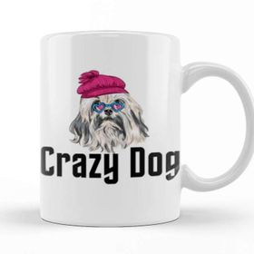 Baskı Dükkanı Crazy Dog Gift Kupa