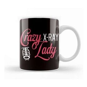 Baskı Dükkanı Crazy Lady Rad Tech Radiologist Radiographer Medicine Kupa