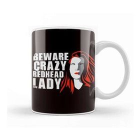 Baskı Dükkanı Crazy Redhead Lady Ginger Girl Girlfriend Red Orange Haired Kupa