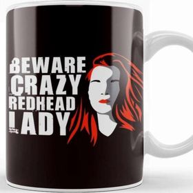 Baskı Dükkanı Crazy Redhead Lady Ginger Girl Girlfriend Red Orange Haired Kupa