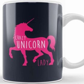 Baskı Dükkanı Crazy Unicorn Lady Kupa