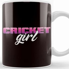 Baskı Dükkanı Cricket Girl Cricketer Bowler Pitch Ball Bat Game Kupa