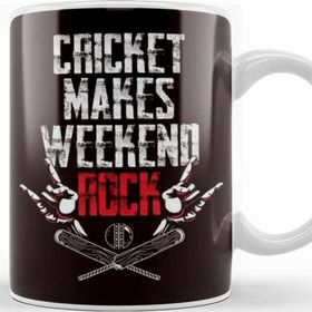 Baskı Dükkanı Cricket Makes Weekend Rock Cricketer Pitch Sports Kupa