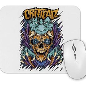 Baskı Dükkanı Criticalz Skull Tribal Mouse Pad