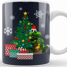 Baskı Dükkanı Croc Around The Christmas Tree Kupa