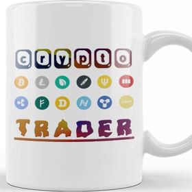 Baskı Dükkanı Crypto Trader Bitcoin Cryptocurrency Blockchain Kupa