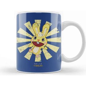 Baskı Dükkanı Cuddles Retro Japanese Happy Tree Friends Kupa Bardak