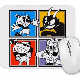 Baskı Dükkanı Cuphead Characters Mouse Pad