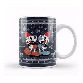 Baskı Dükkanı Cuphead Christmas Knit Kupa Bardak