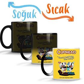 Baskı Dükkanı Cuphead Don't Deal With The Devil Sihirli Porselen Kupa Bardak