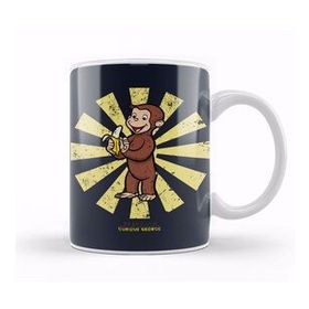 Baskı Dükkanı Curious George Retro Japanese Kupa Bardak