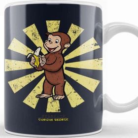 Baskı Dükkanı Curious George Retro Japanese Kupa Bardak