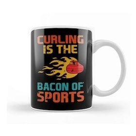 Baskı Dükkanı Curling Bacon Of Sports Curling Player Team Coach Stones Kupa Bardak