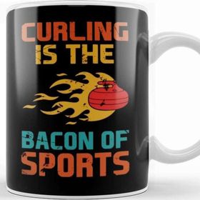 Baskı Dükkanı Curling Bacon Of Sports Curling Player Team Coach Stones Kupa Bardak