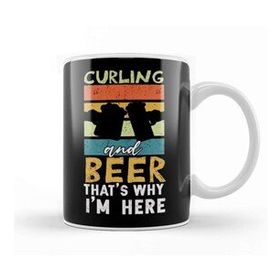 Baskı Dükkanı Curling Beer Coach Team Crew Curling Stones Broom Sweeping Kupa Bardak