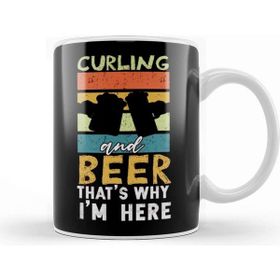 Baskı Dükkanı Curling Beer Coach Team Crew Curling Stones Broom Sweeping Kupa Bardak