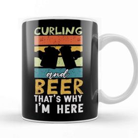 Baskı Dükkanı Curling Beer Coach Team Crew Curling Stones Broom Sweeping Kupa Bardak