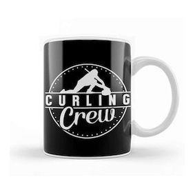 Baskı Dükkanı Curling Crew Team Coach Sweeping Stones Curling Player Kupa Bardak