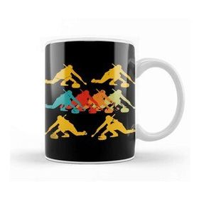 Baskı Dükkanı Curling Player Crew Team Coach Stones Winter Ice Sports Kupa Bardak