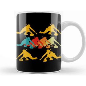 Baskı Dükkanı Curling Player Crew Team Coach Stones Winter Ice Sports Kupa Bardak