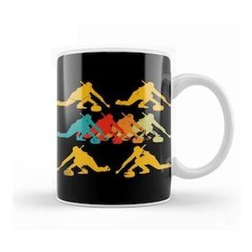 Baskı Dükkanı Curling Player Crew Team Coach Stones Winter Ice Sports Kupa Bardak