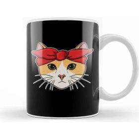 Baskı Dükkanı Cute & Adorable Gangster Bandana Cat Thug Kitty Kupa Bardak