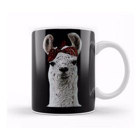 Baskı Dükkanı Cute & Adorable Gangster Bandana Llama Thug Lama Kupa Bardak