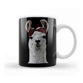 Baskı Dükkanı Cute & Adorable Gangster Bandana Llama Thug Lama Kupa Bardak