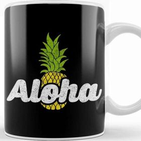 Baskı Dükkanı Cute Aloha Pineapple Hawaiian Fruit Theme Kupa