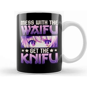 Baskı Dükkanı Cute Anime Mess With The Waifu Get The Knifu Girl Kupa