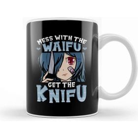 Baskı Dükkanı Cute Anime Mess With The Waifu Get The Knifu Girl Kupa