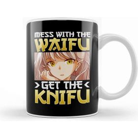 Baskı Dükkanı Cute Anime Mess With The Waifu Get The Knifu Girl Kupa