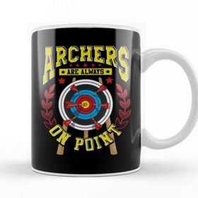 Baskı Dükkanı Cute Archers are Always On Point Funny Archery Pun Kupa