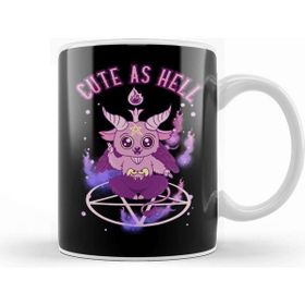 Baskı Dükkanı Cute As Hell Anime Kawaii Baphomet Pastel Goth Pun Kupa