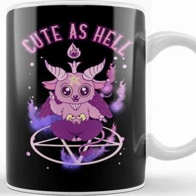 Baskı Dükkanı Cute As Hell Anime Kawaii Baphomet Pastel Goth Pun Kupa
