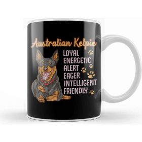 Baskı Dükkanı Cute Australian Kelpie Loyal Friendly Dog Distressed Kupa