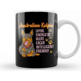 Baskı Dükkanı Cute Australian Kelpie Loyal Friendly Dog Kupa