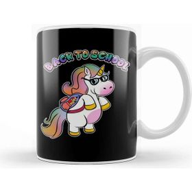Baskı Dükkanı Cute Back To School Unicorn Student With Backpack Kupa