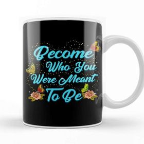 Baskı Dükkanı Cute Become Who you Were Meant to be Butterfly Kupa Bardak