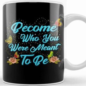 Baskı Dükkanı Cute Become Who you Were Meant to be Butterfly Kupa Bardak