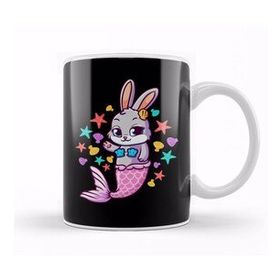 Baskı Dükkanı Cute Bunny Mermaid Swimming Bunnies Kupa Bardak