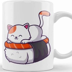 Baskı Dükkanı Cute Cat Sushi Salmon 05 Kupa