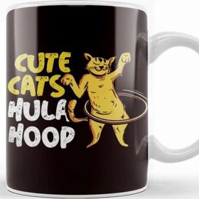 Baskı Dükkanı Cute Cats Hula Hoop Hula Hooper Hooping Fitness Sports Dance Kupa